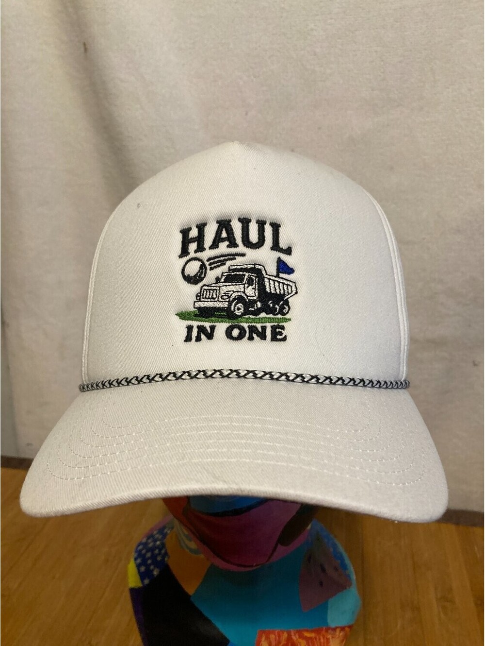 Sportsman Haul IN One Rope Snapback Trucker Hat Golf Mens OS White